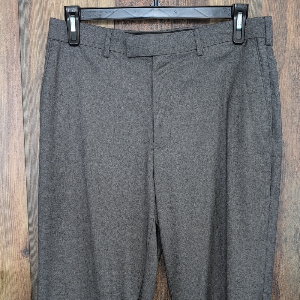 Savane Men's Gray Double Clasp Dress Pants 33x30            P161